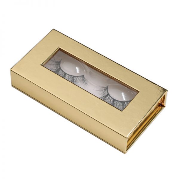 private label eyelashes box-gold